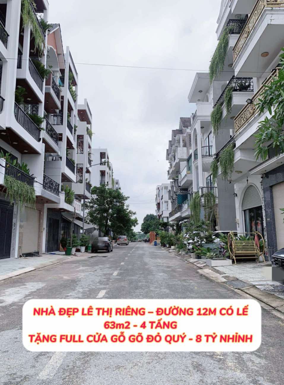 Nhà đẹp Lê Thị Riêng Q12 - đường 12m - 63m2-4tang -tặng full cửa gỗ đỏ quý - 8 tỷ nhỉnh 0932030061