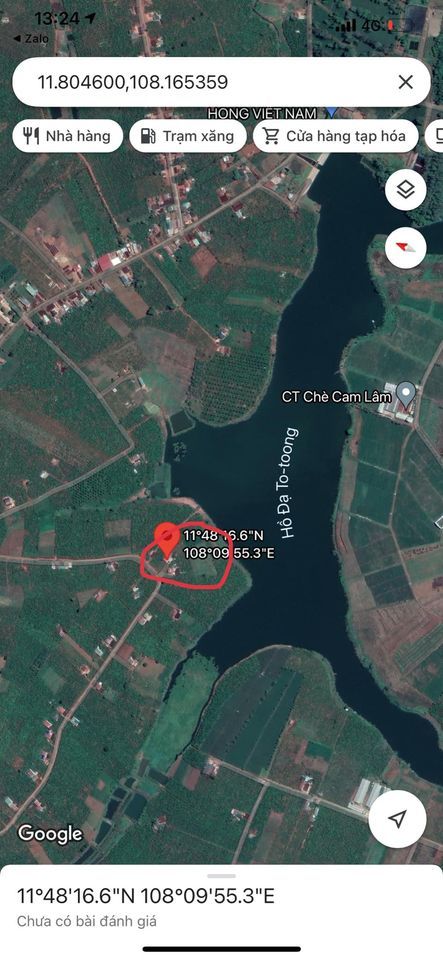 Bán đất view hồ Phúc Thọ, Lâm Hà, Lâm Đồng Diện tích 4251m2 có sẵn 200m2 thổ cư sổ hồng riêng