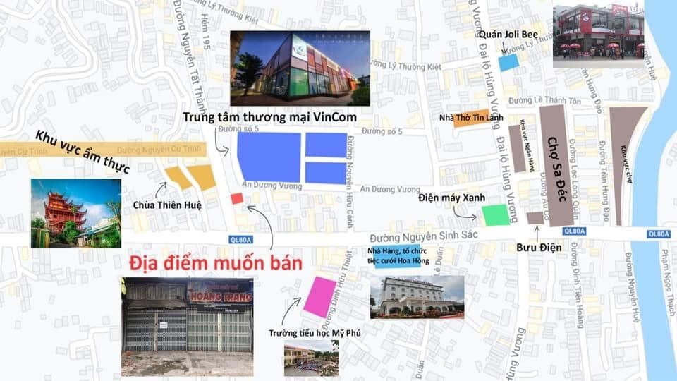 BÁN ĐẤT (NHÀ 2 CĂN) MẶT TIỀN ĐƯỜNG NGUYỄN TẤT THÀNH, PHƯỜNG 1, TP.SA ĐÉC. (94.3M2) Đất chính chủ
