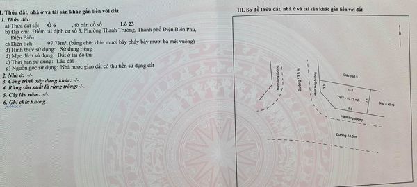 Bán đất Lô góc 2 mặt đường 1 mặt đường 7,1 m, 1 mặt đường 15,8 m, trục chính đi vào luôn
