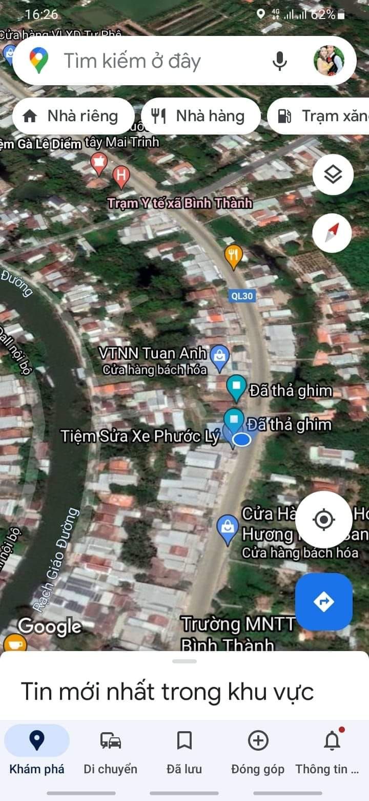 Chủ cần bán Gấp Diện tích: 5,99x35m (có 193m2 Thổ) Tọa lạc xã Bình Thành, Thanh Bình, ĐT