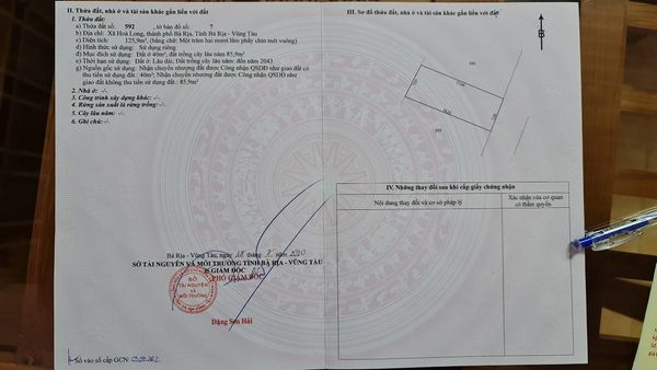 Chính chủ cần bán đất Hòa Long đường số 16 diện tích 126m2 (7x18) có 40m2 thổ cư