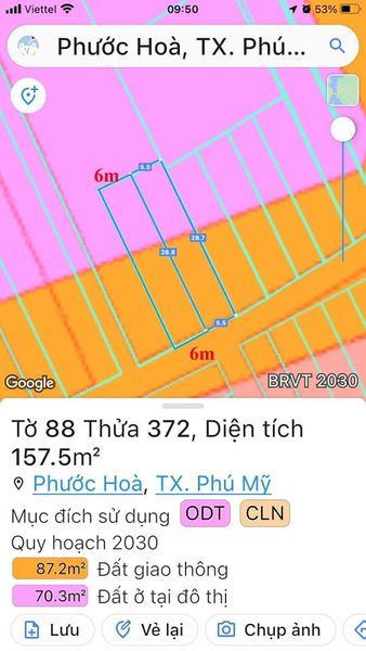 Cần tiền tôi giảm giá mạnh bán đất ngay ngã 3 Cảng Cái mép vào 600m, bên cạnh TĐC Tân Phước.