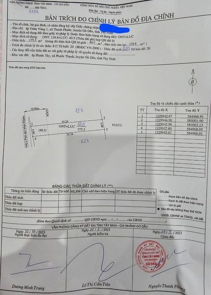 đất mặt tiền nhựa, đường thông, sổ sẵn, Cách chợ, trường học chỉ 500m Phước tây, Phước Thạnh Gò Dầu