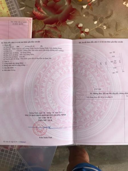 chào bán 2 lô đất đấu giá đường tránh tp đồng hới , thôn mụ rượng . Lương ninh