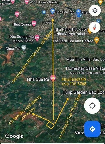 Cần bán khu đất đẹp sát khu nghỉ dưỡng sun valley Bảo Lộc Lâm Đồng