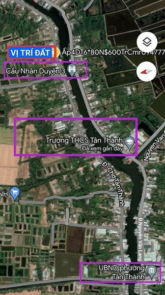 ĐẤT NỀN THỔ CƯ GIÁ RẺ Đoạn Cầu Nhân Duyên 3 Ấp 4 Gần Chợ Tân Thành Tp Cà Mau