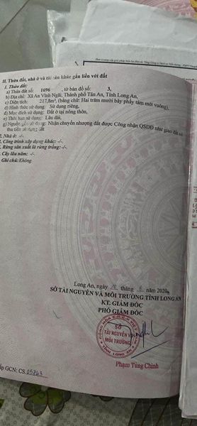 Chính chủ gửi bán lô đất thổ cư hẻm Nguyễn Văn Tịch, xã An Vĩnh Ngãi, tp Tân An, Long An