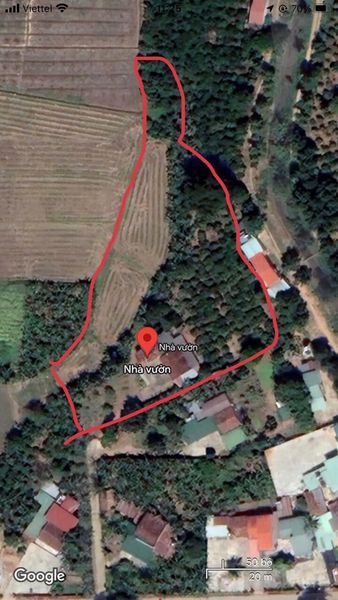 Nhà vườn diện tích: 3964m2 ( TC:250m2 ) Vị trí : Đăk Hà - Kon Tum
