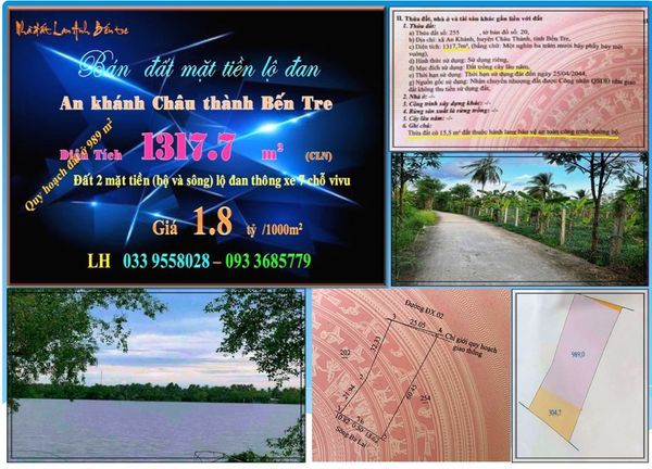 TTC Chủ cần bán nhà chung cư mặt tiền lộ nhựa Phú hưng, thành phố Bến Tre