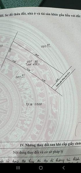 Cần bán lô đất tại XÓM TRẠM ĐIỆN Bắc Nghĩa Đồng Hới Quảng Bình DT 12x40 (430m2 có 50m2 đất ở)