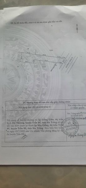 Đất Mặt Tiền Tỉnh Lộ 33. Thuộc ấp Đại Nôn, xã Liêu Tú, huyện Trần Đề, Sóc Trăng.