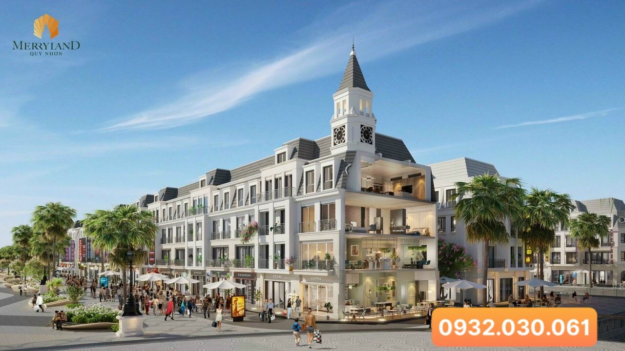 BIZHOUSE THƯƠNG MẠI 15TY/CĂN KINH DOANH 24/7 TẠI MERRY LAND QUY NHƠN 0932030061