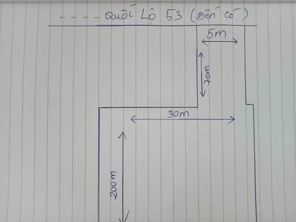 Cần bán 5 công 7 vườn khách đang thuê HD còn 2 tháng cặp QL53 thuộc Bến Có Nguyệt Hóa Châu Thành
