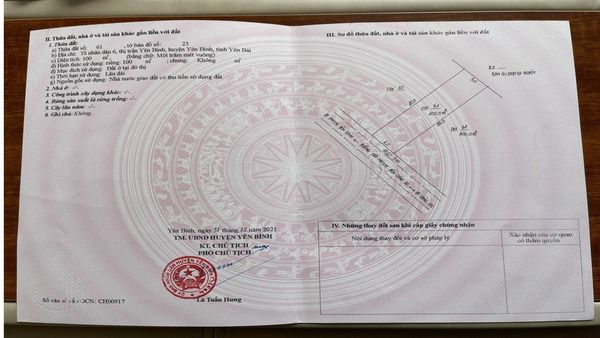 Chính chủ bán cắt lỗ lô đất diện tích 100m² tại trung tâm thành phố Yên Bái