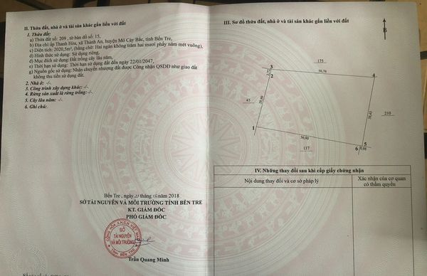 Bán nhà và đất DT 2020,5m2 ĐT 882, Xã Thành An, Huyện Mỏ Cày Bắc, Bến Tre.