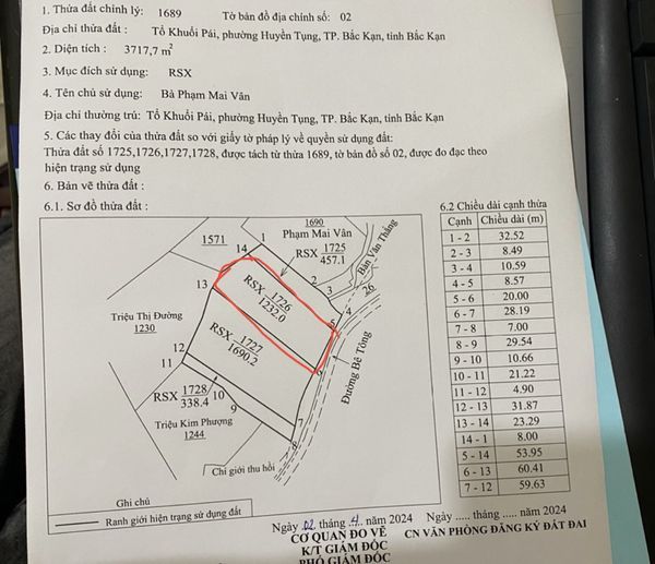 BÁN MẢNH ĐẤT ĐẸP TẠI THÀNH PHỐ BẮC KẠN – DIỆN TÍCH 1.232M2 GIÁ BÁN CHỈ 500 TRIỆU.