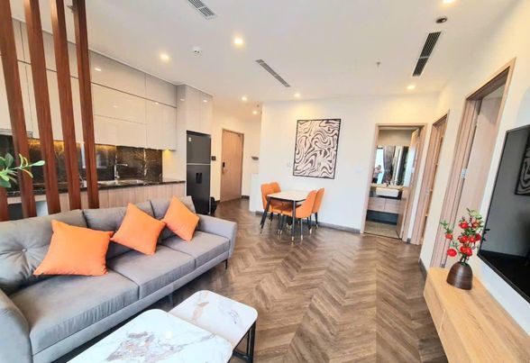 cho thuê căn GÓC siêu thoáng, view hồ, 2 ngủ, 2WC, đủ đồ, Vinhomes Skypark Giá rẻ nhất hệ mặt trời: