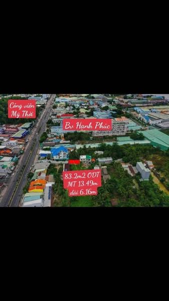 Bán Nền đẹp Phường Mỹ thới Mặt tiền dài 13,49m Dt 83,2 m Đường bê tông rộng 4m Xe tải tới đất