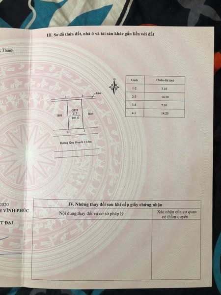Bán đất đường Ngô Kính Thần - Hội Hợp - Vĩnh Yên Giá 2 tỷ 4xx Liên hệ: 0325248999