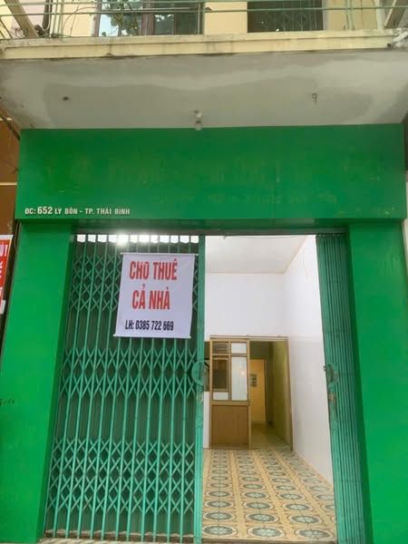 Cho thuê nhà mặt phố Lý Bôn Thái Bình Diện tích 60 m, nhà 2 tầng Lh chính chủ 0982038249