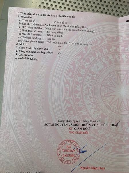 Hiện tại em còn 1 cặp nền đường Trần Trọng Khiêm TT Mỹ An TM ĐT