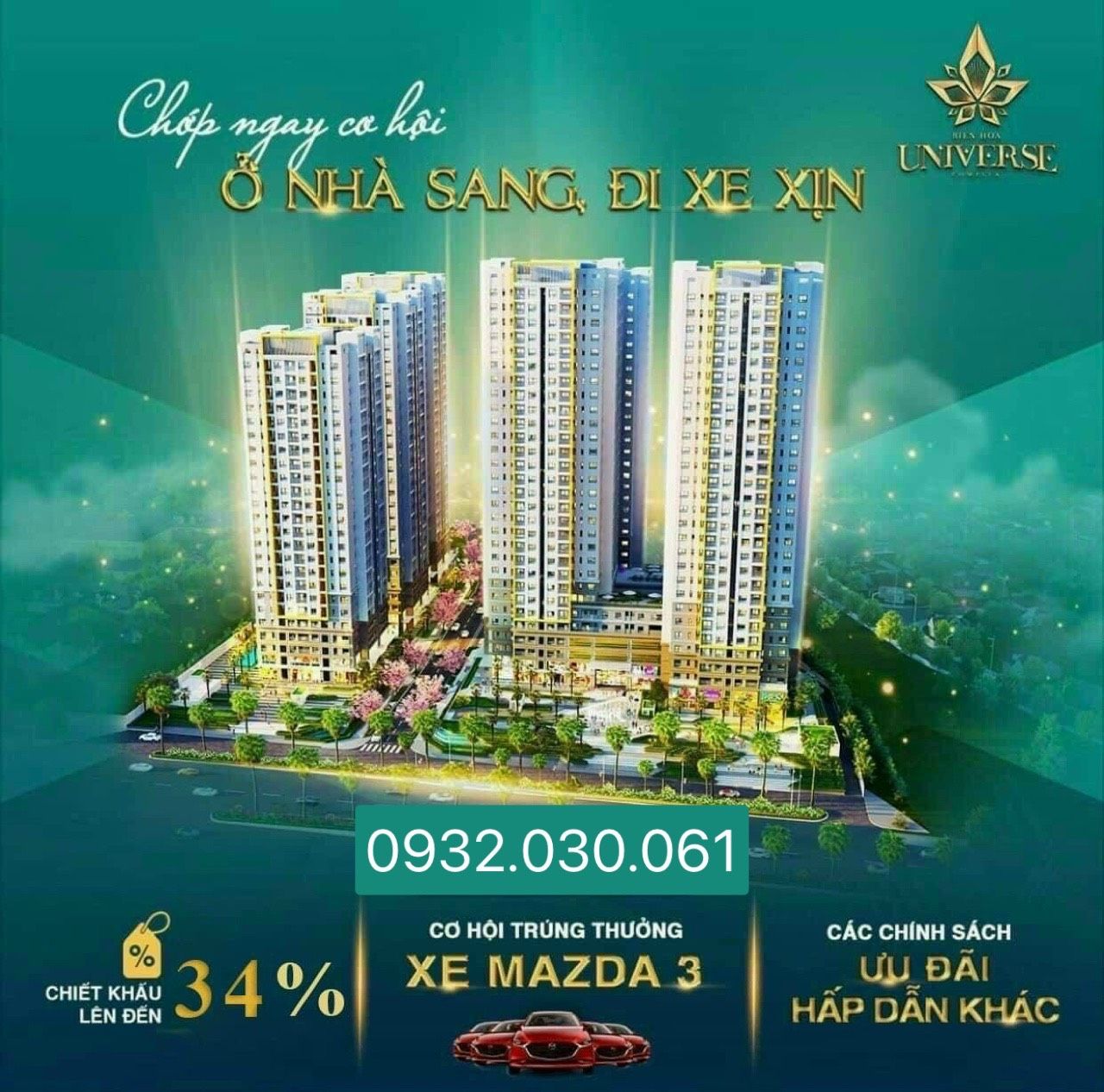 biên hòa universe complex ck lên tới 34% , sở hữu luôn xe sang mazda 0932030061