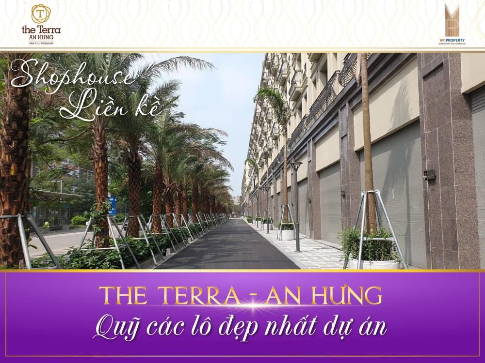 BÁN LÔ SHOPHOUES V9 DỰ ÁN THE TERRA - AN HƯNG, LÔ GÓC, 80M2 XÂY 7 TẦNG, MT 8M
