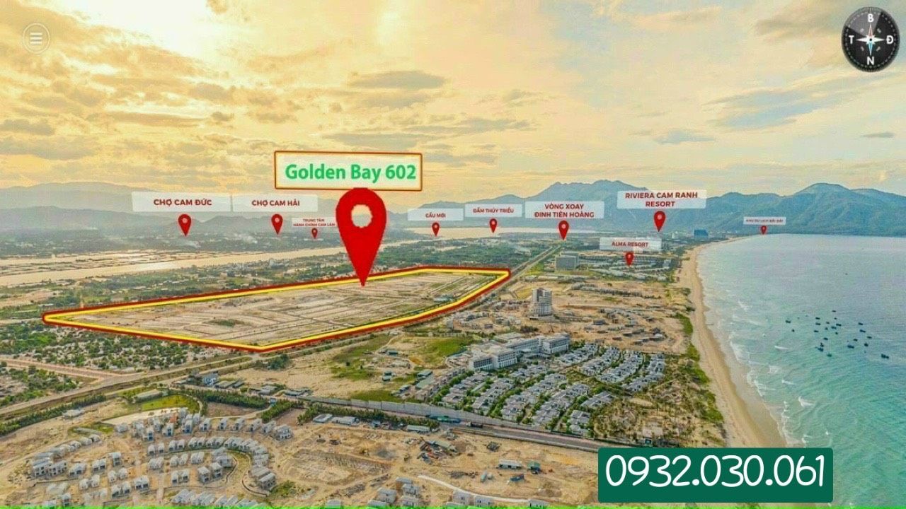 NỀN KHÁCH SẠN GOLDEN BAY 602 MẶT TIỀN NGUYỄN TẤT THÀNH CAM RANH CHỈ 16TY/NỀN 350M2 0932030061