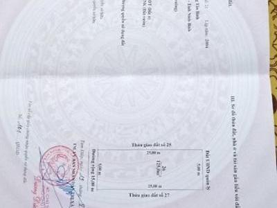 BÁN ĐẤT CHÍNH CHỦ  lô 26 ,tổ 4 ,đường đồng quýt ,phường tân bình, tam điệp ( ngay ngã 3)