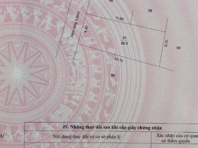 Bán Nền Khóm 2 Phường 8 4.4m nở hậu 5.1m cạnh 12.1m ( cạnh 11.6m )