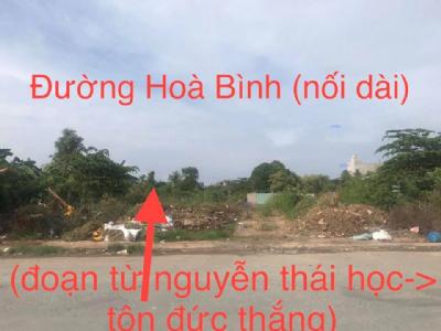 Bán Đất Mặt Tiền Đường Hoà Bình (nối dài đoạn chưa thông đường), phường 1, Tp Bạc Liêu