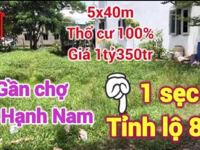 Lô đất rất đẹp gần Chợ Mỹ Hạnh Nam Diện tích : 5x40m thổ cư 100%