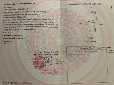 Bán ô đất khu cổng sau đại học Hùng Vương. diện tích 100m2, mặt tiền rộng 5m, nở hậu.