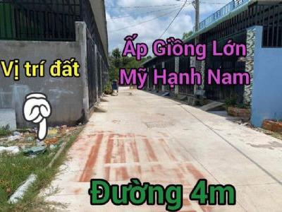 ĐẤT ĐỒNG SỞ HỮU 4x10 m , thổ cư 100%, xây dựng tự do. Ấp Giồng Lớn, xã Mỹ Hạnh Nam, Đức Hoà.