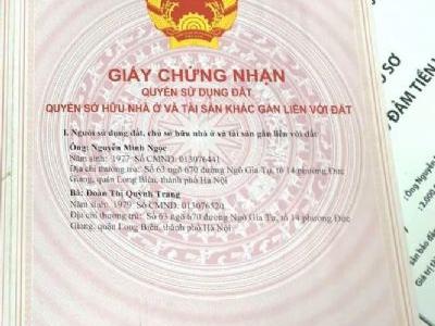 Tôi có nhu cầu bán nhà số 7/528/73 đường Ngô Gia Tự Phường Đức Giang-Quận LB