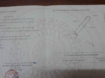 Gia đình cần bán lô đất thuộc tổ 13 phường An Tường Tuyên Quang, diện tích 150m2, rộng 5m sâu 30m