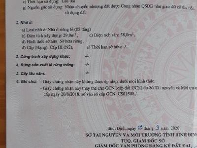 Cần bán nhà cuối năm gần ngã tư ngô mây quy nhơn Giá rẻ bất ngờ 3 tỷ 6 Diện tích 29m² Ngang 4.5m