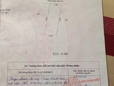 Bán đất Tân Phú giá đầu tư, gần phòng tài nguyên, gần đường hồ Xuân hương. Dt 11*30, 50tc giá 1tỷ1