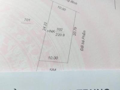 bản đất ngõ số 09 đg xuân thủy tổ 3 quang trung 447m2 đất thổ cư 100m2 giá 1ty