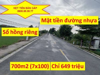 bán gấp Nhánh QL30 nay là Võ Văn Kiệt (nhựa rộng 10m), Tân Mỹ, Thanh Bình, xe container di chuyển