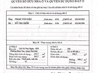 Đất mặt tiền Võ Văn Ngân, Bình Thọ, Thủ Đức 696m2,