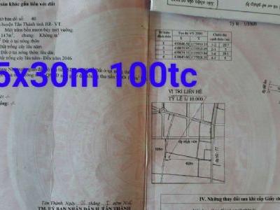 Bán Lô đất 150m2 5x30m 100m2 thổ Gần vòng xoay Hắc Dịch Tóc Tiên Sát khu Tái định cư Giá 1,75 tỷ