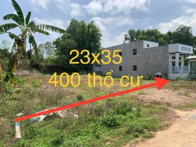Bán 23x35 400 thô cư mặt tiền đường bê tông nhánh đường 21 xã Đá Bạc Châu Đức BRVT