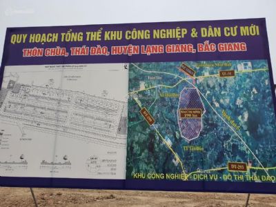 Đất thổ cư ven KCN Thái Đào - Lạng Giang - Bắc Giang giá chỉ 540 triệu/lô 93,6m2 65 thổ cư