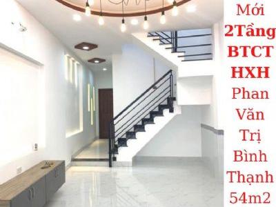 Bán nhà Mới 2 tầng BTCT! HXH Phan Văn Trị, P.11, BT 54m2 giá 4,95 tỷ
