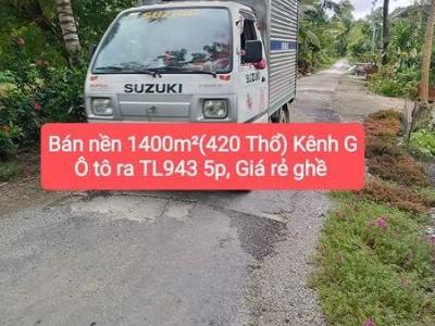 Bán 1400m²(420 thổ) Định Thành Ô tô ra TL943 5phút giá rẻ ghề