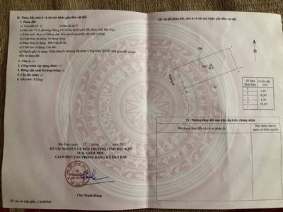 Cần bán gấp ngôi nhà thuộc tổ 2 chí kiên TP bắc kạn