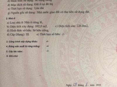 Bán gấp căn nhà 2,5 tầng mặt tiền Diên Hồng phường Lý Thường Kiệt Tp Quy Nhơn