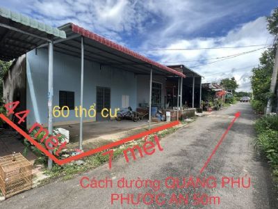 Bán đất kèm nhà Nhánh đường QUẢNG PHÚ PHƯỚC AN.. GẦn ngã ba Cô Đơn.